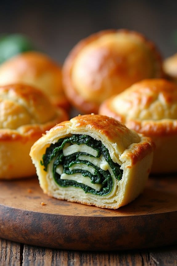 savory spinach feta pastry