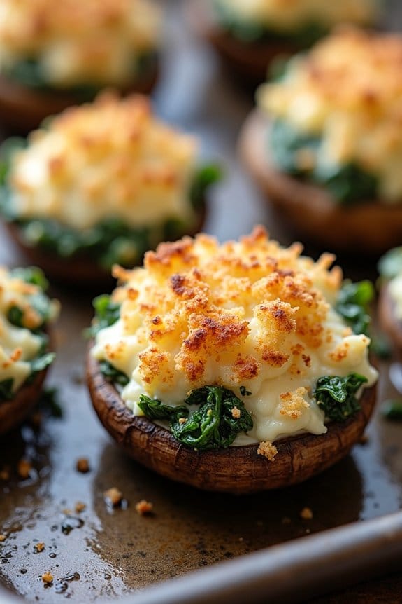 savory stuffed mushroom appetizer