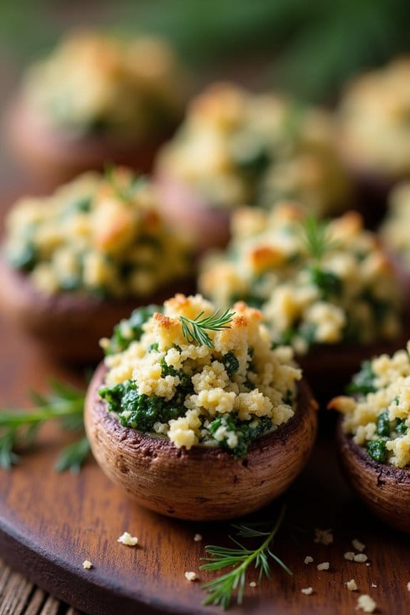 savory stuffed mushroom appetizer