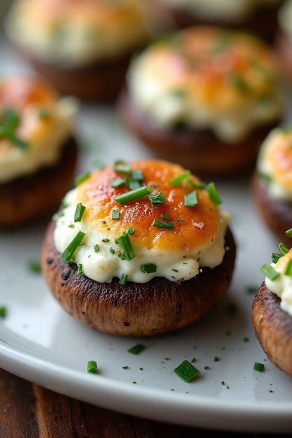 savory stuffed mushroom caps