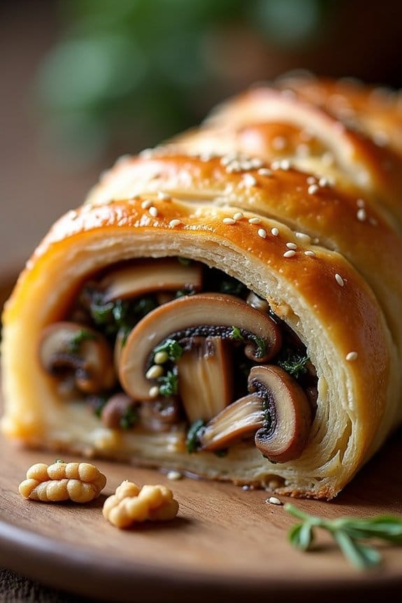 savory vegan mushroom wellington