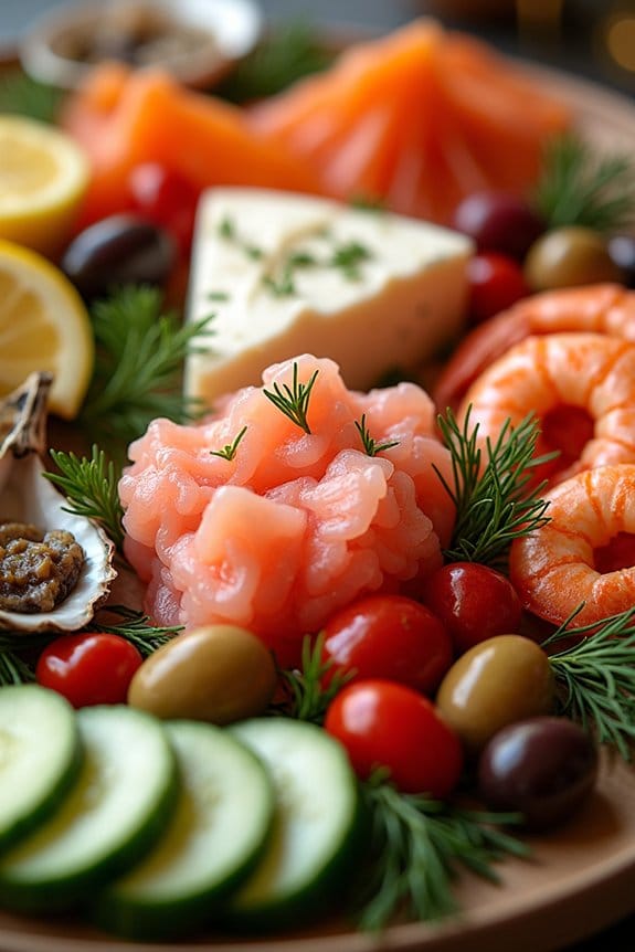 seafood charcuterie board elegance