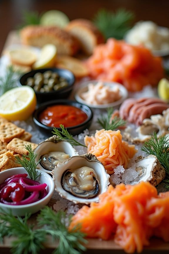 seafood holiday grazing board
