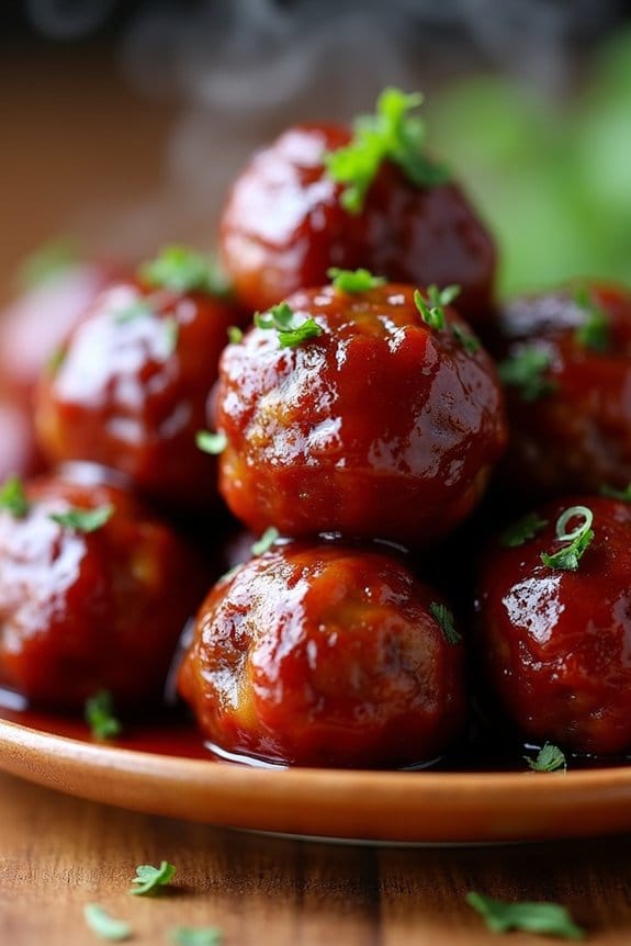 slow cooker cranberry meatballs