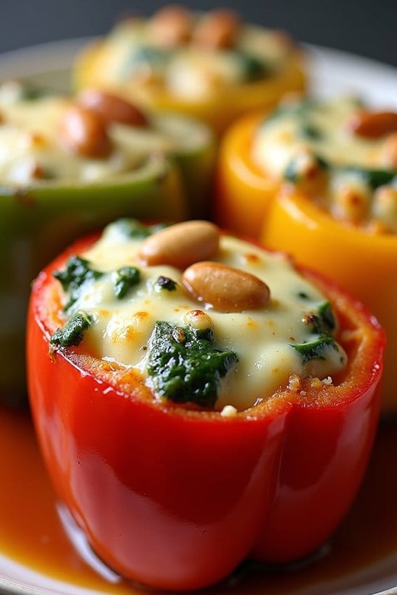 spinach and feta peppers