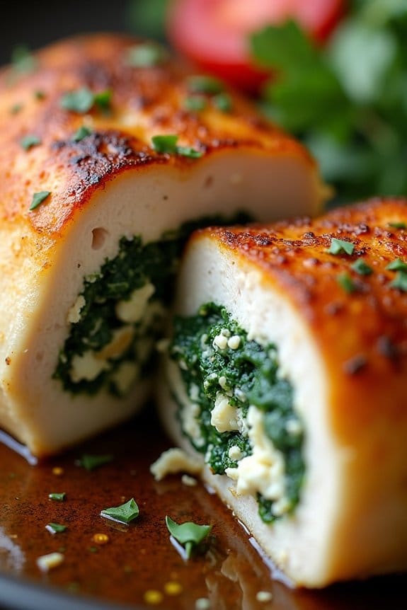 spinach feta stuffed chicken