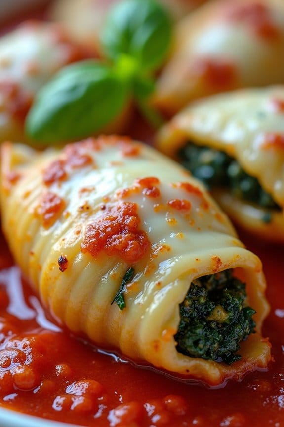 spinach ricotta pasta shells