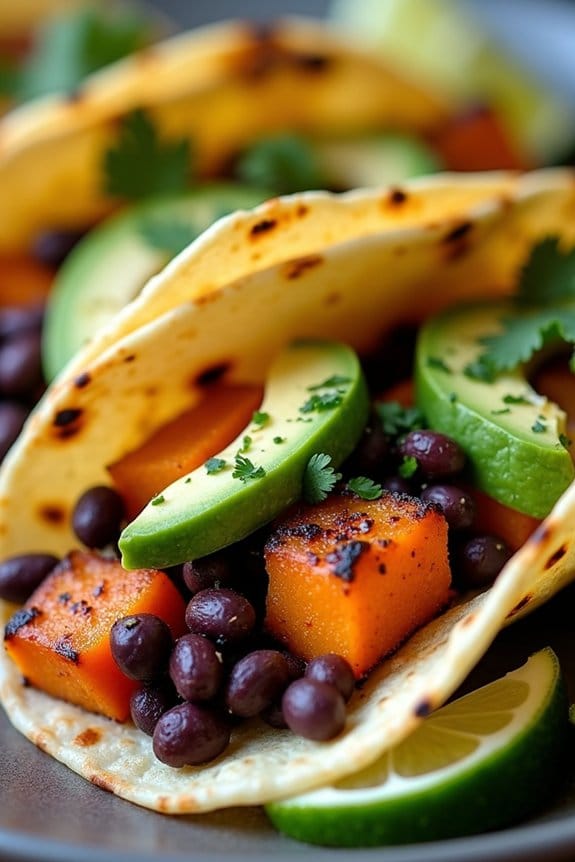 sweet potato black bean tacos