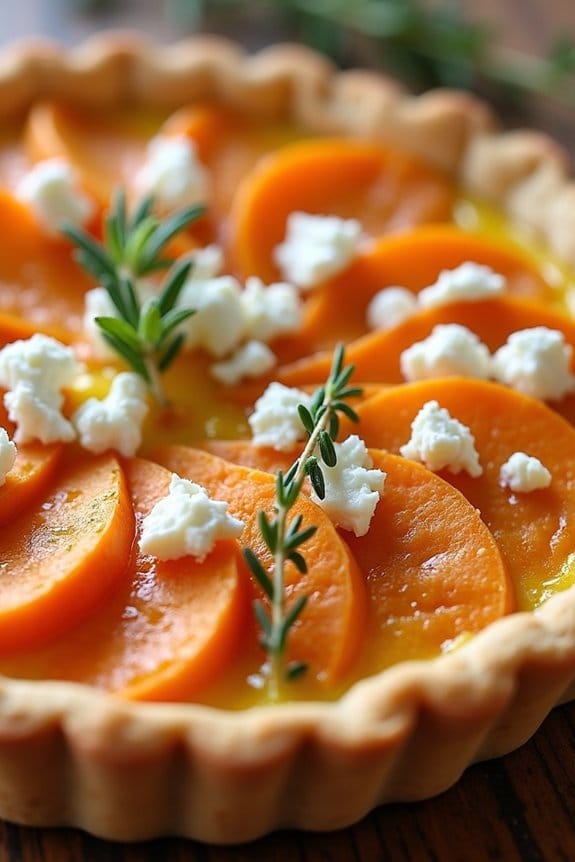 sweet potato goat cheese tart
