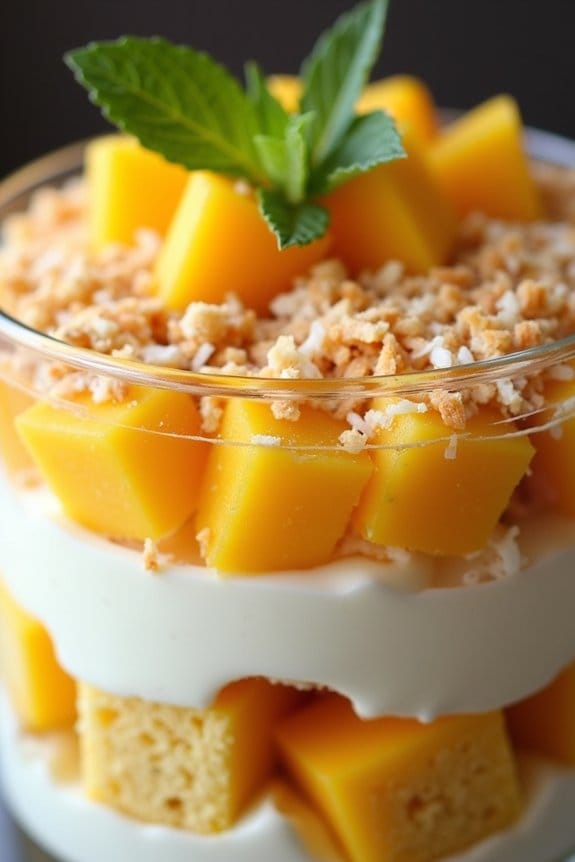 tropical mango passion trifle