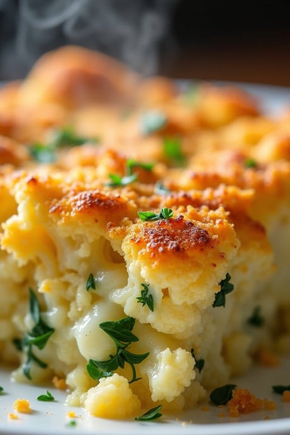 vegan cauliflower cheese bake