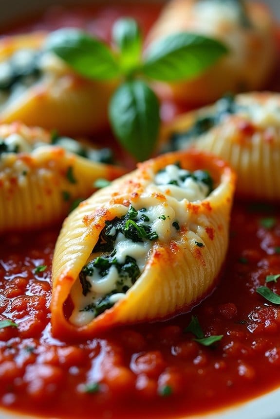 vegetarian stuffed pasta shells