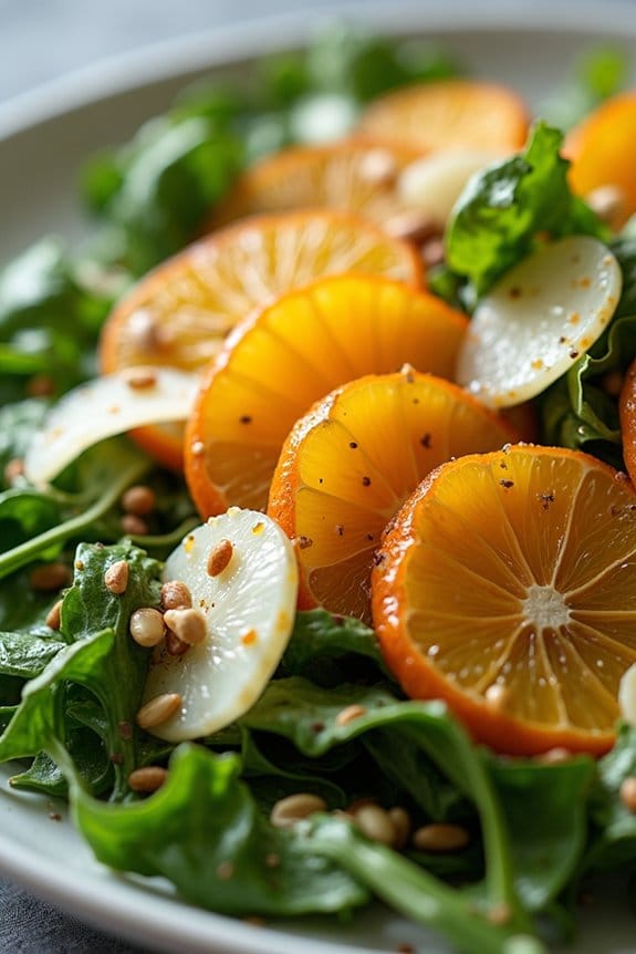 vibrant arugula orange salad