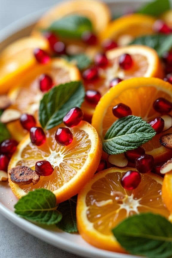 vibrant citrus and pomegranate salad