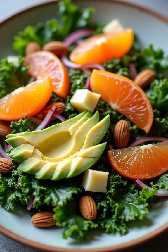 vibrant citrus kale salad