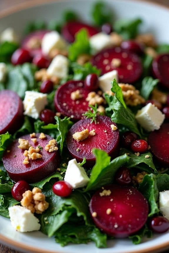 vibrant kale beetroot salad