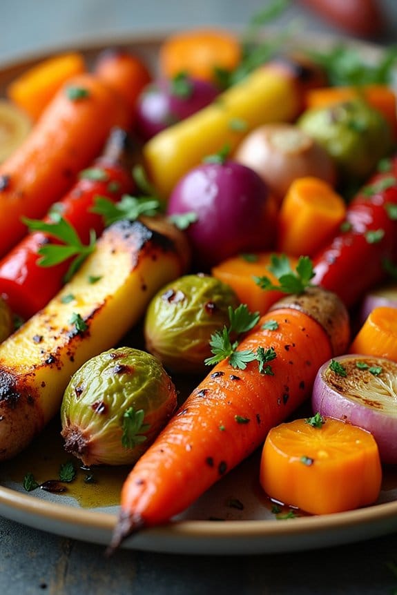 vibrant roasted vegetable platter