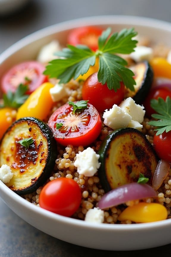 vibrant roasted vegetable salad