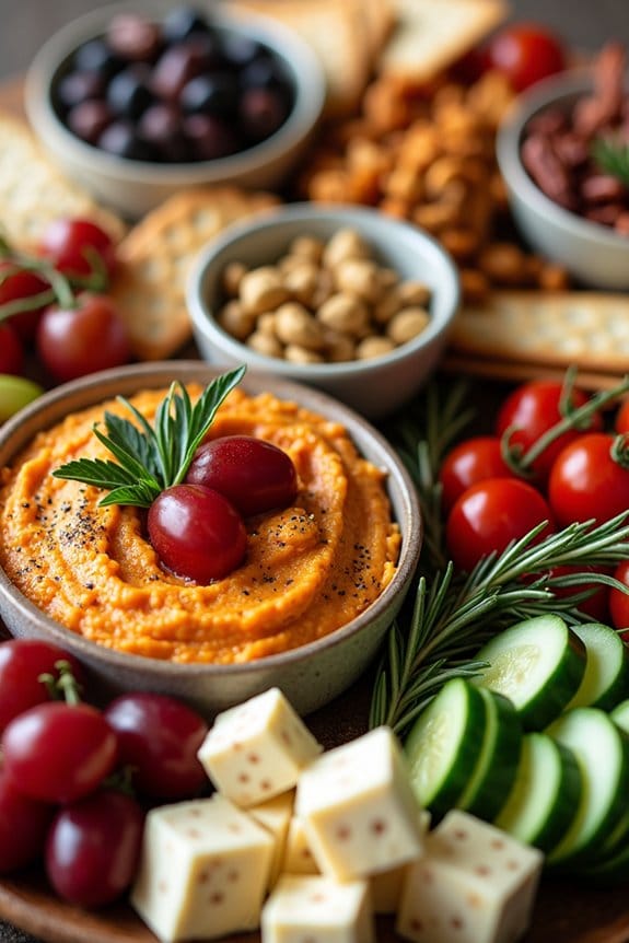 vibrant vegan charcuterie board