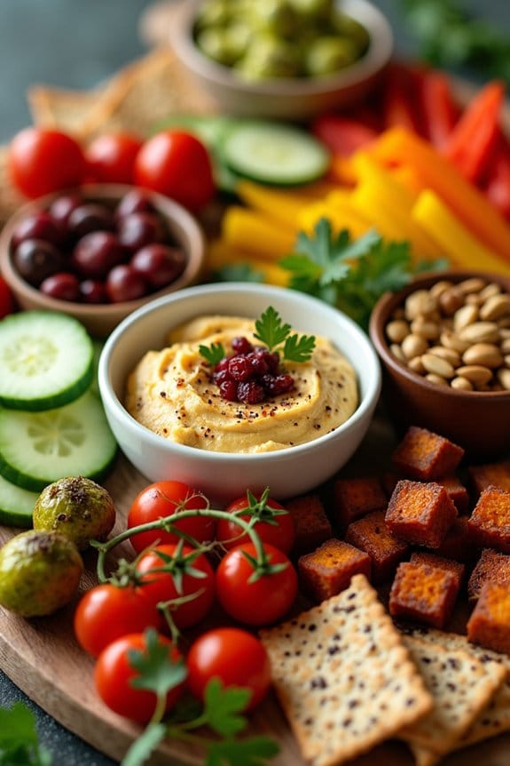 vibrant vegan holiday platter