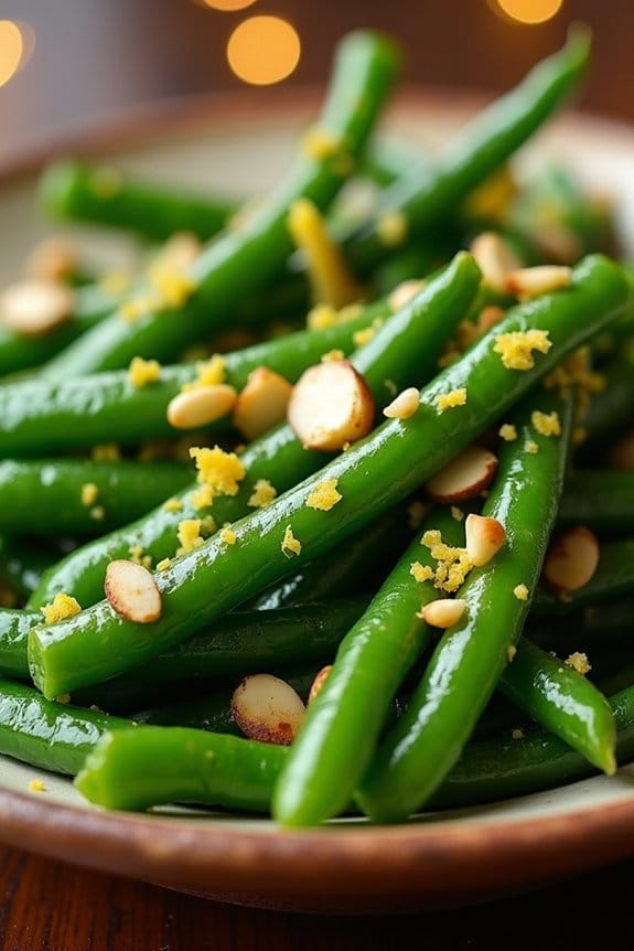 zesty garlic lemon green beans