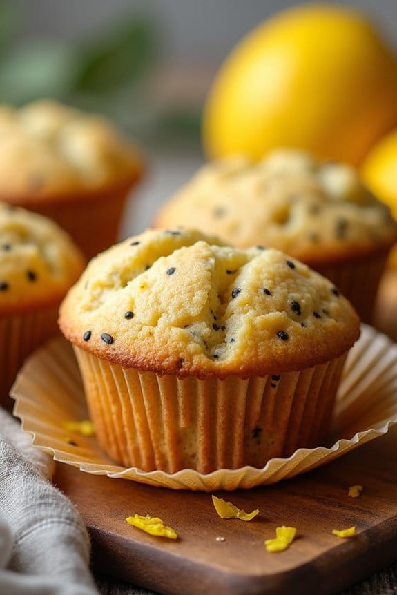zesty lemon poppy muffins
