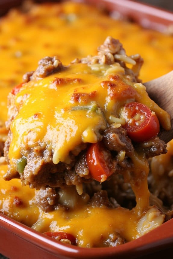 affordable beef and rice casserole