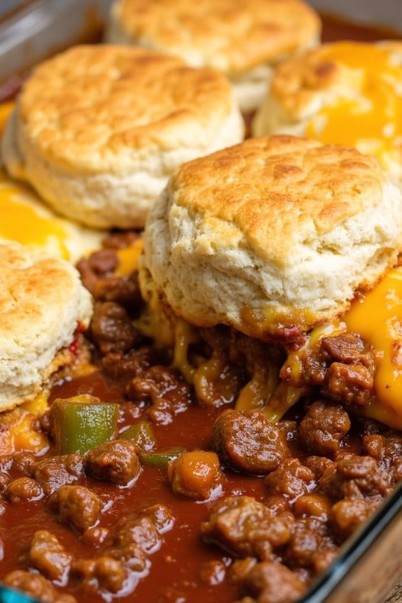 bbq beef biscuit casserole delight