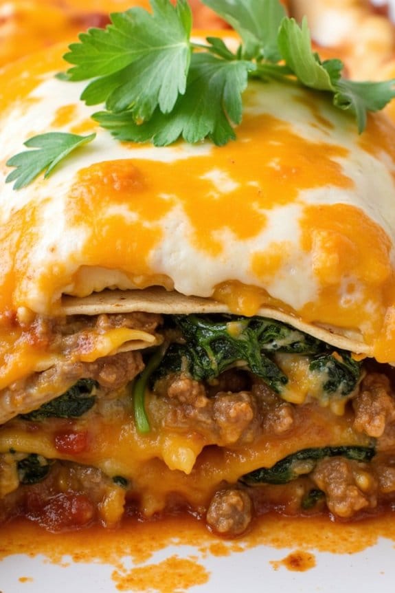 beef and spinach casserole