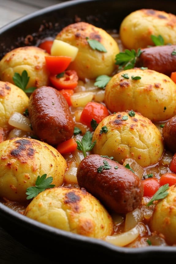 cajun sausage potato skillet