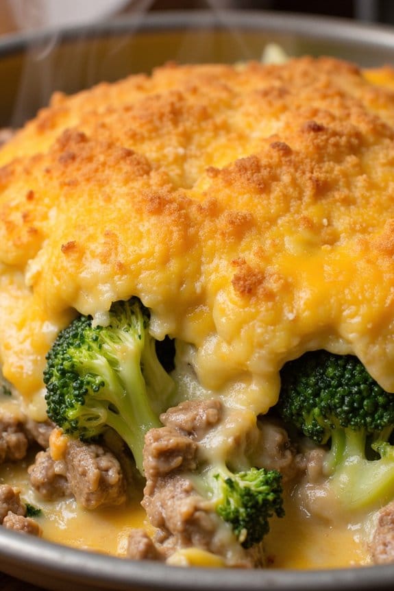 cheesy beef and broccoli casserole