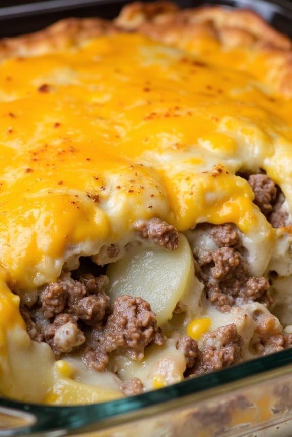 cheesy beef potato casserole