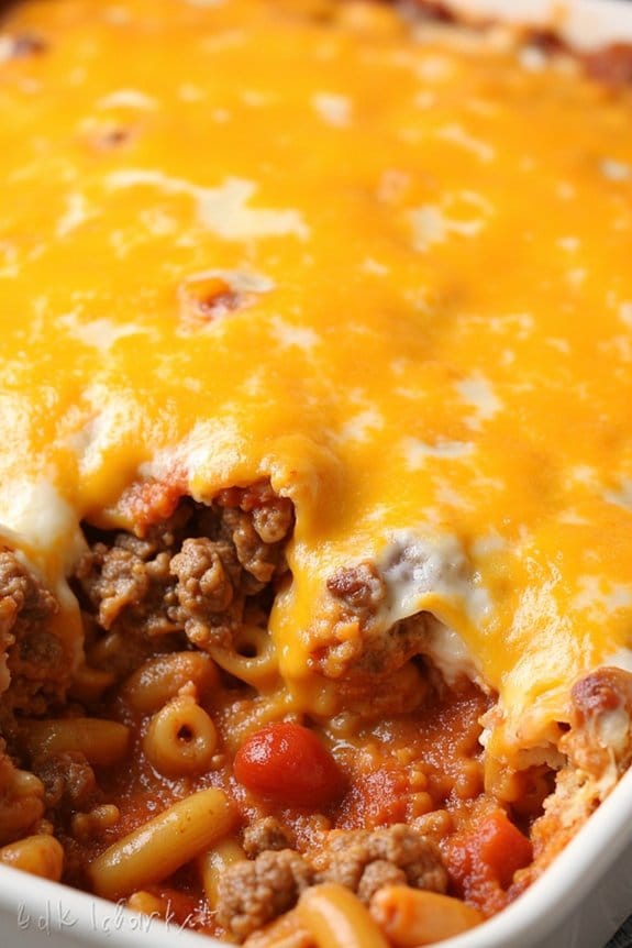 cheesy beef sausage casserole delight