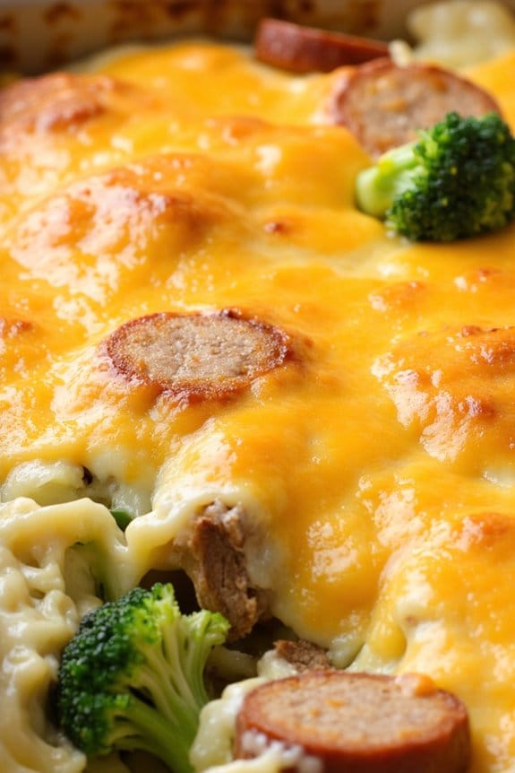 cheesy sausage broccoli casserole