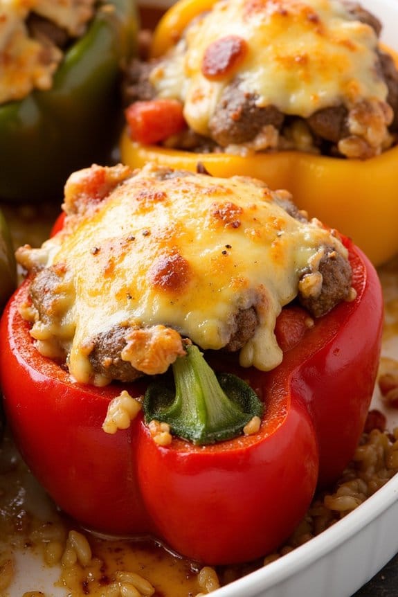 cheesy sausage stuffed peppers