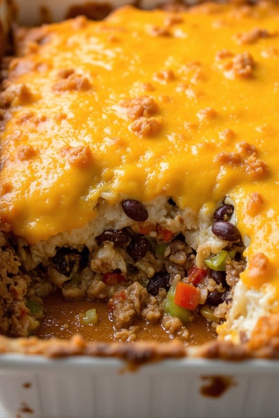 cheesy taco beef casserole