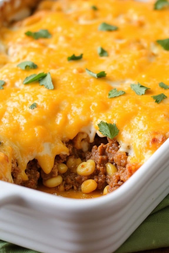 cheesy taco casserole delight