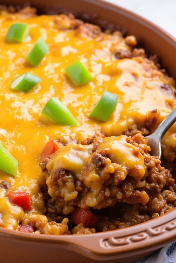 comforting bbq hamburger casserole
