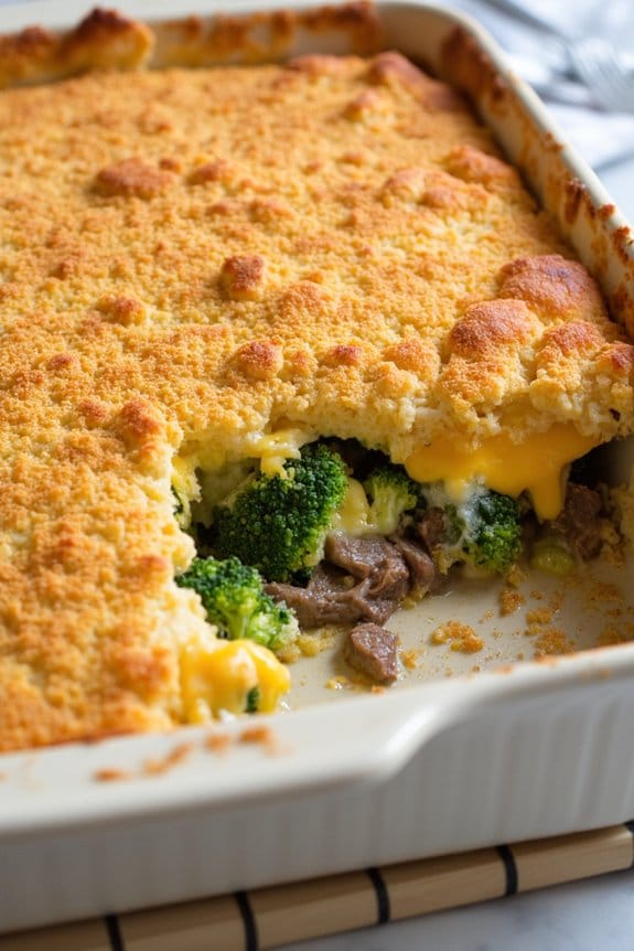 comforting beef and broccoli casserole