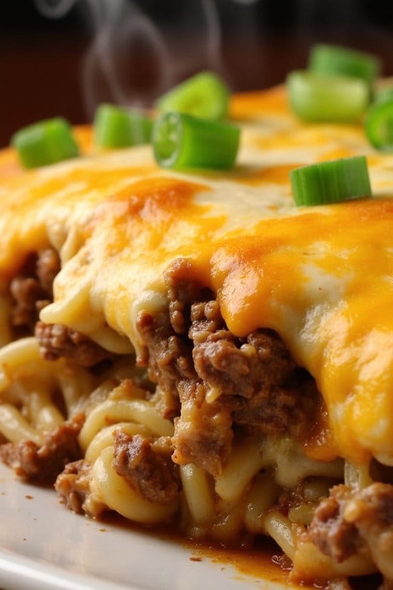 comforting beef and cheese casserole