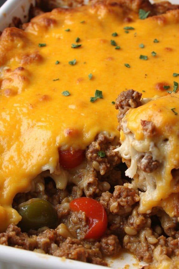 comforting beef and rice casserole