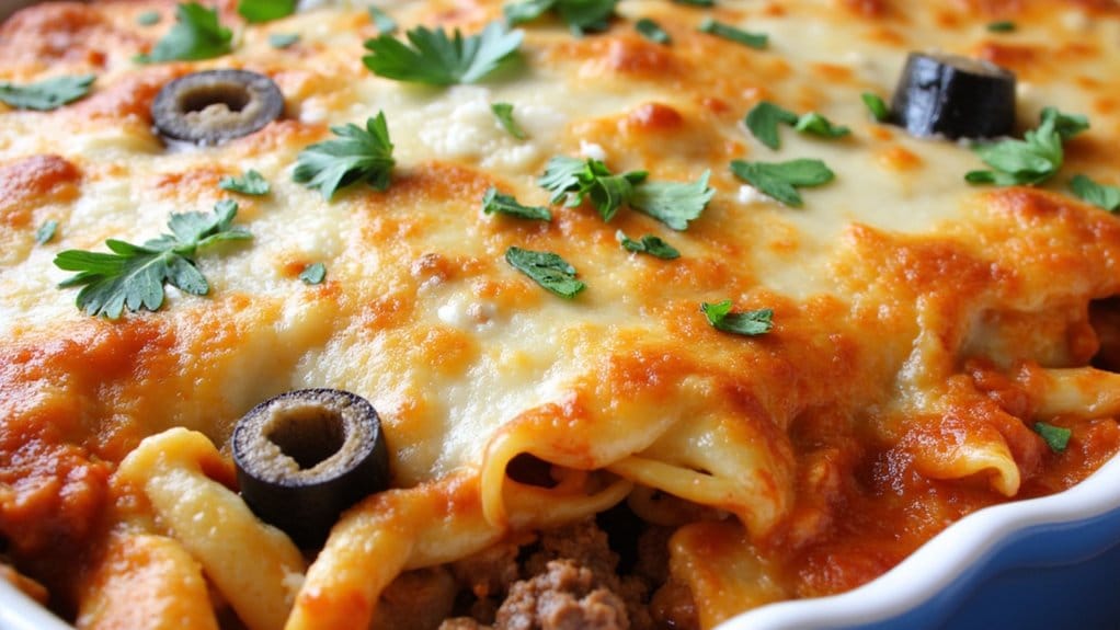 comforting beef noodle casserole