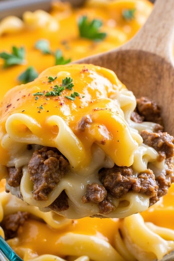 comforting beef noodle casserole
