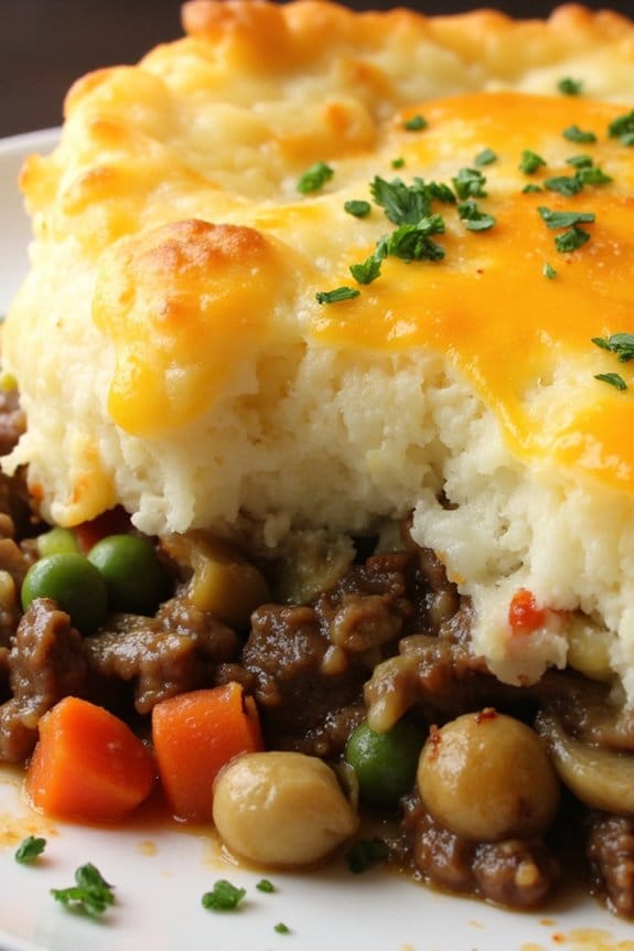 comforting beef vegetable pie