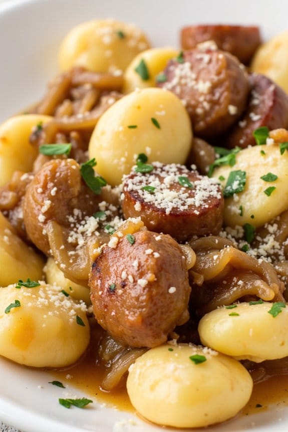 comforting caramelized onion gnocchi