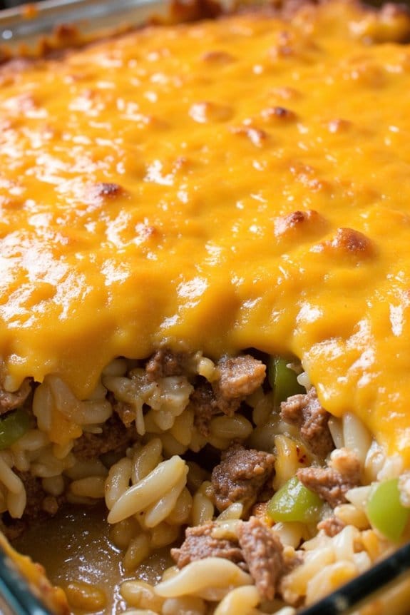 comforting hamburger rice casserole
