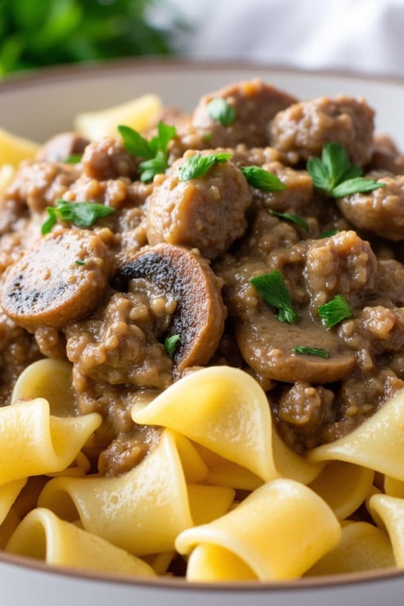 comforting one pot stroganoff meal