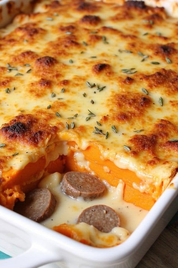 comforting sweet potato gratin