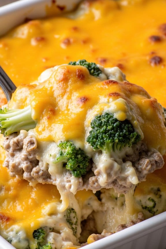creamy beef broccoli casserole