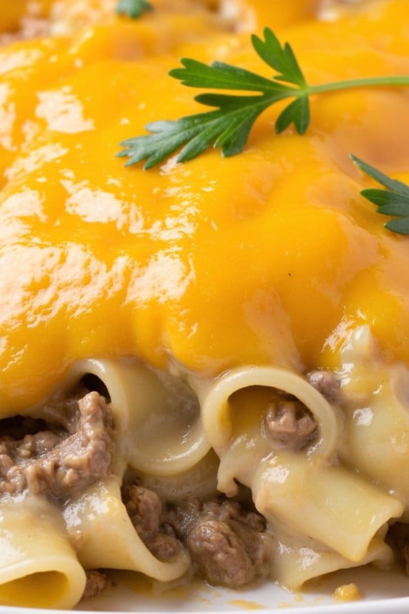 creamy beef noodle casserole